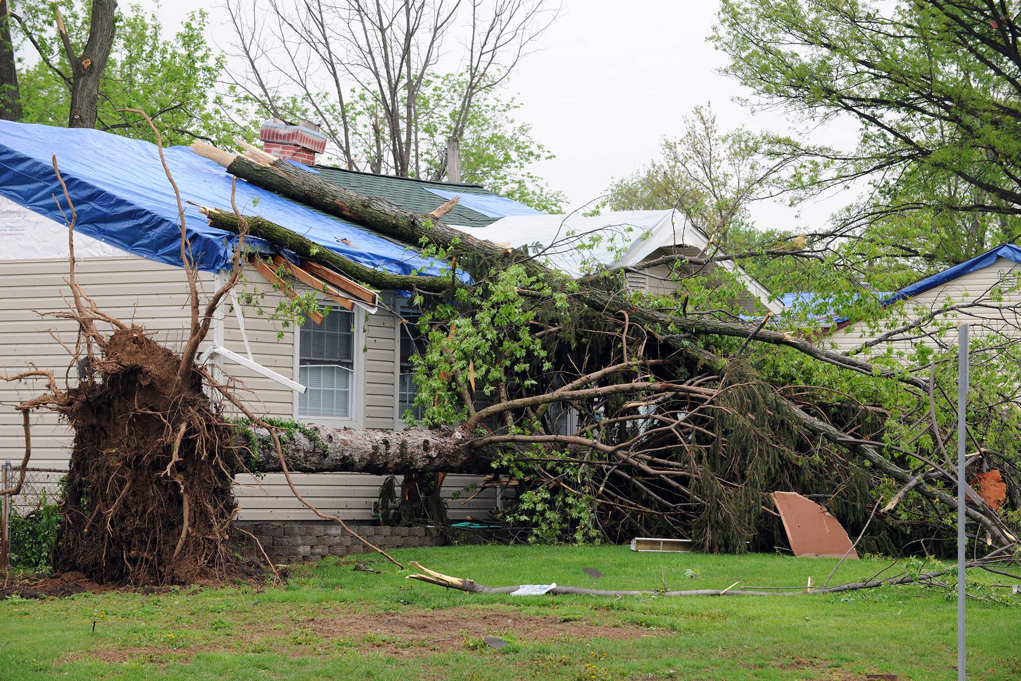 roof storm damage, Overland Park