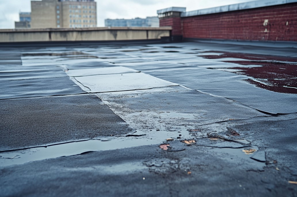ponding water on commercial roof