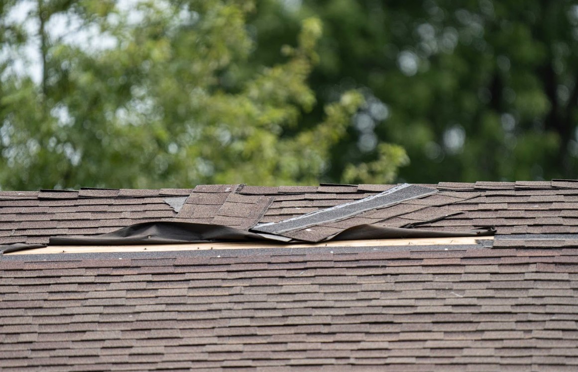 wind damage roof