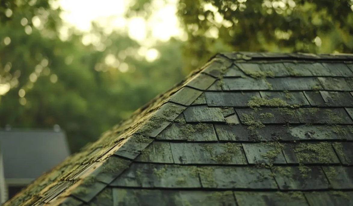 moss on roof