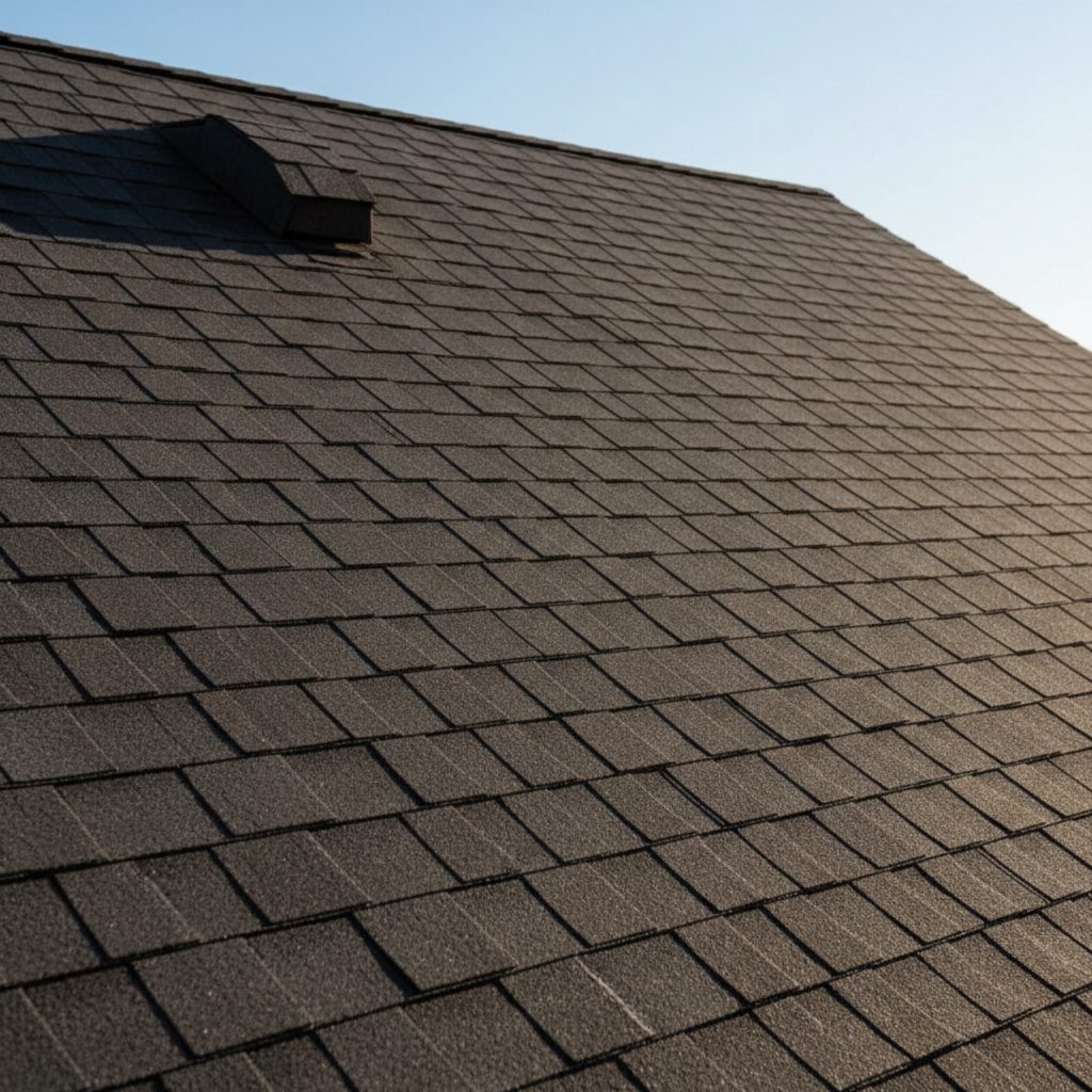 Freshly installed architectural asphalt shingles on a Lee's Summit, MO home