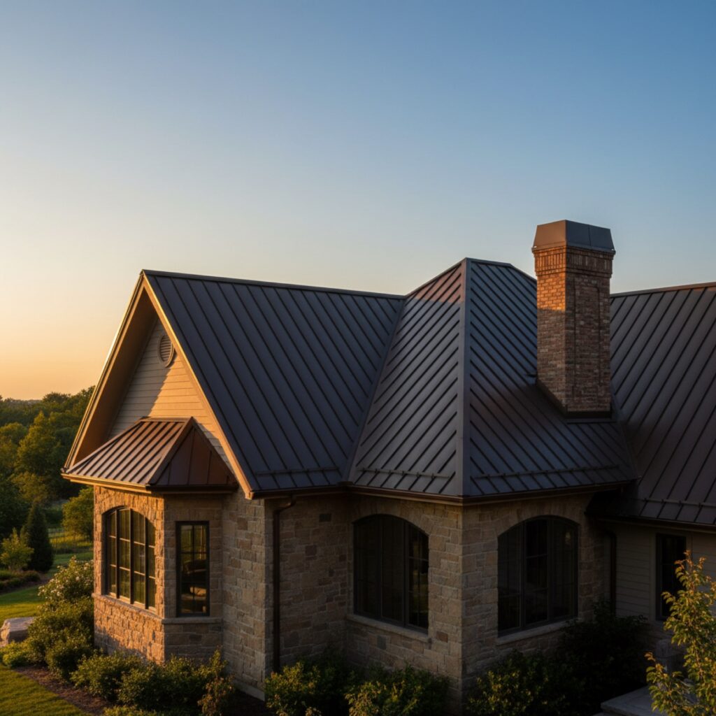 Standing seam metal roof on a Lee's Summit, MO home